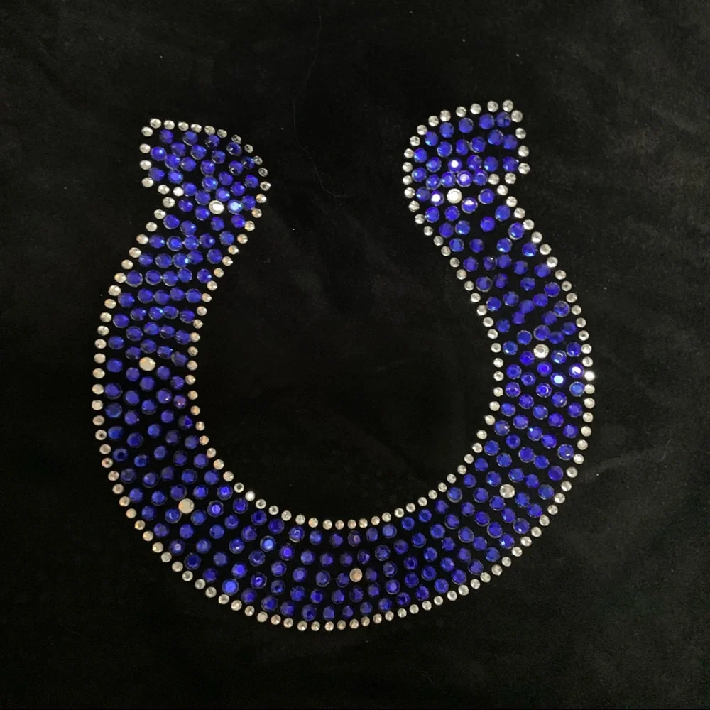 New Colts Tote Bag Rhinestone Colts Logo Large Size, Suede bag